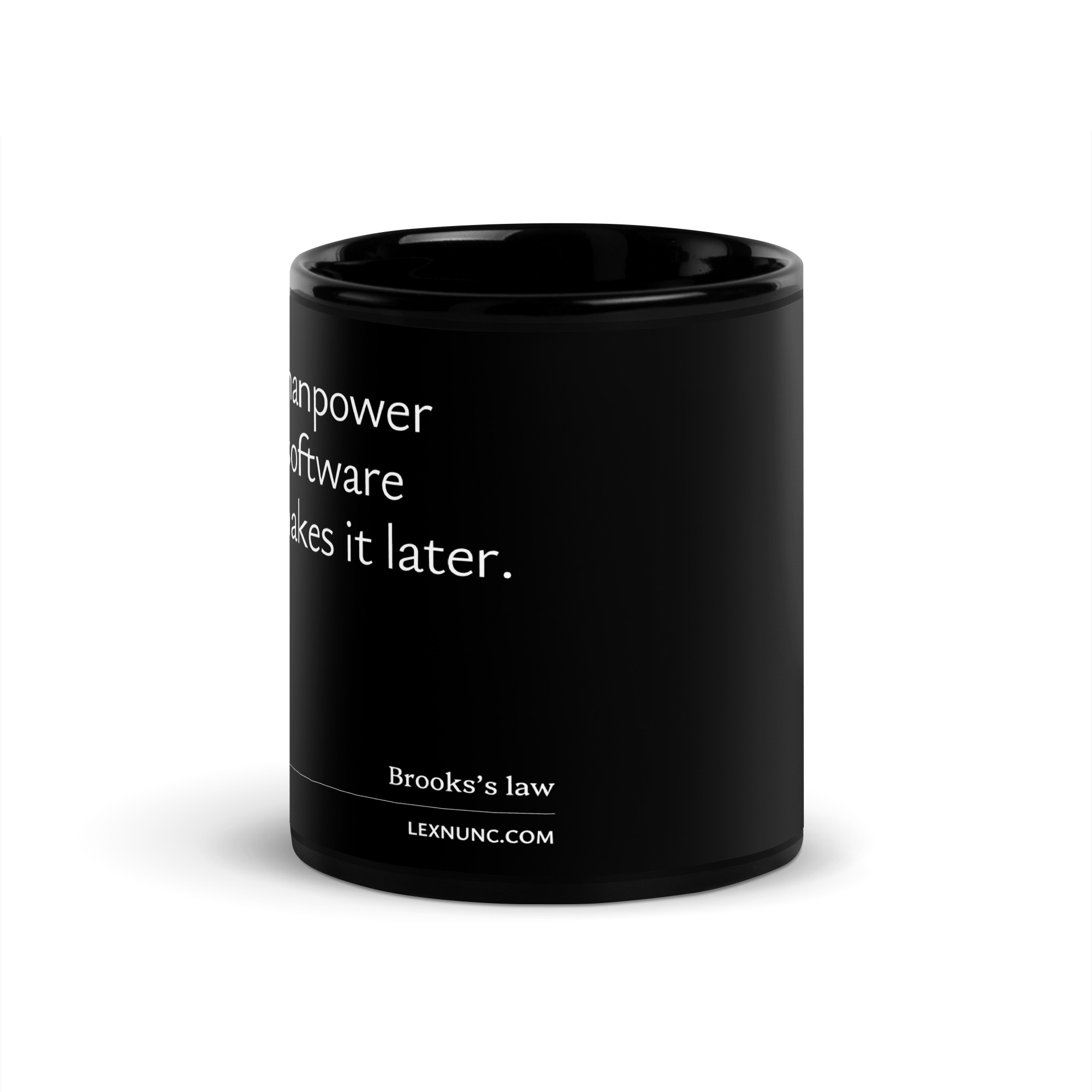 Brooks's law black mug - Image 3