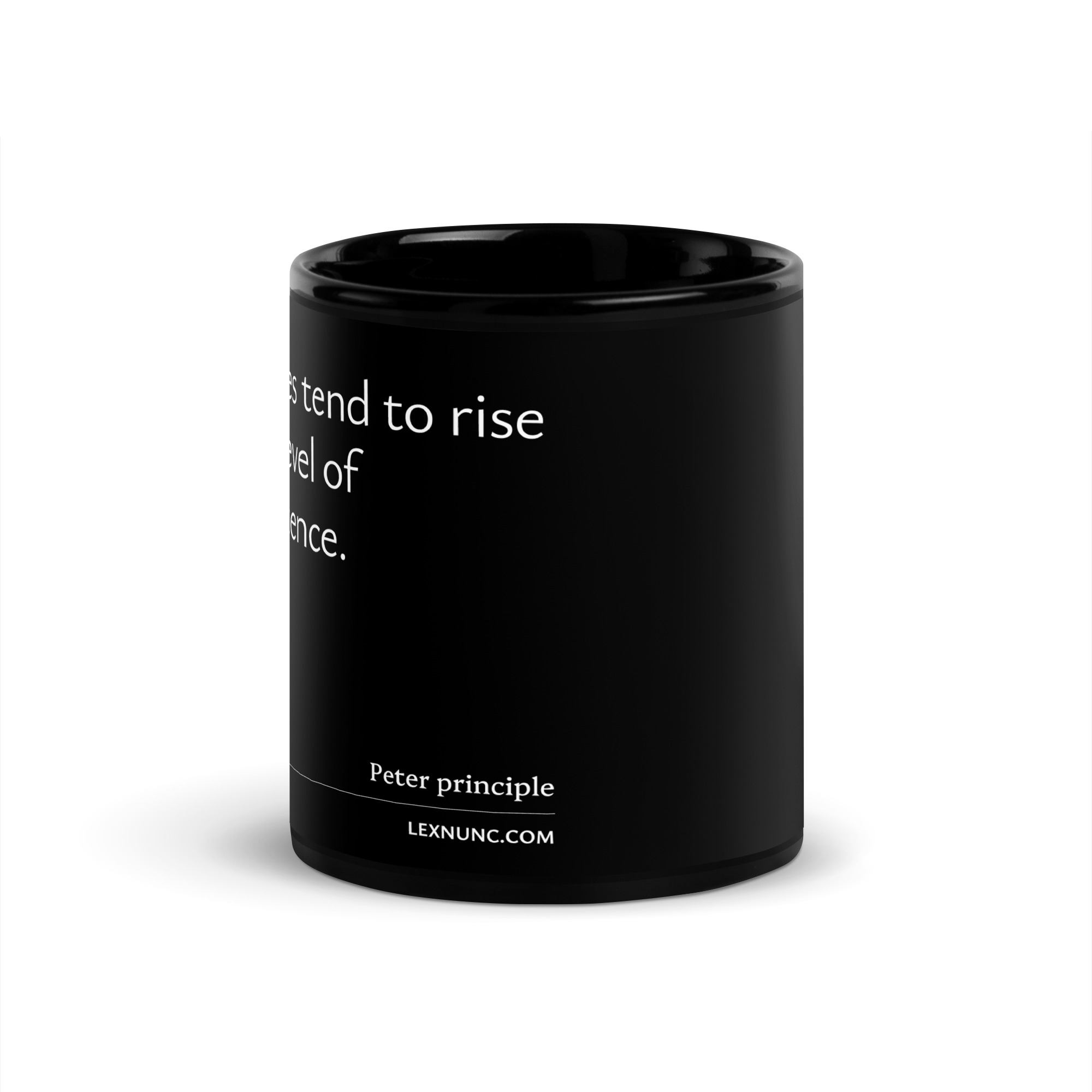 Peter principle black mug - Image 3
