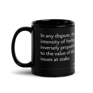 Sayre's law black mug