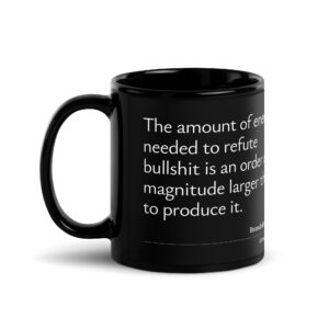 Brandolini's law black mug