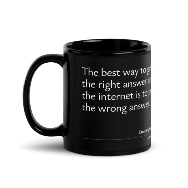 Cunningham's law black mug