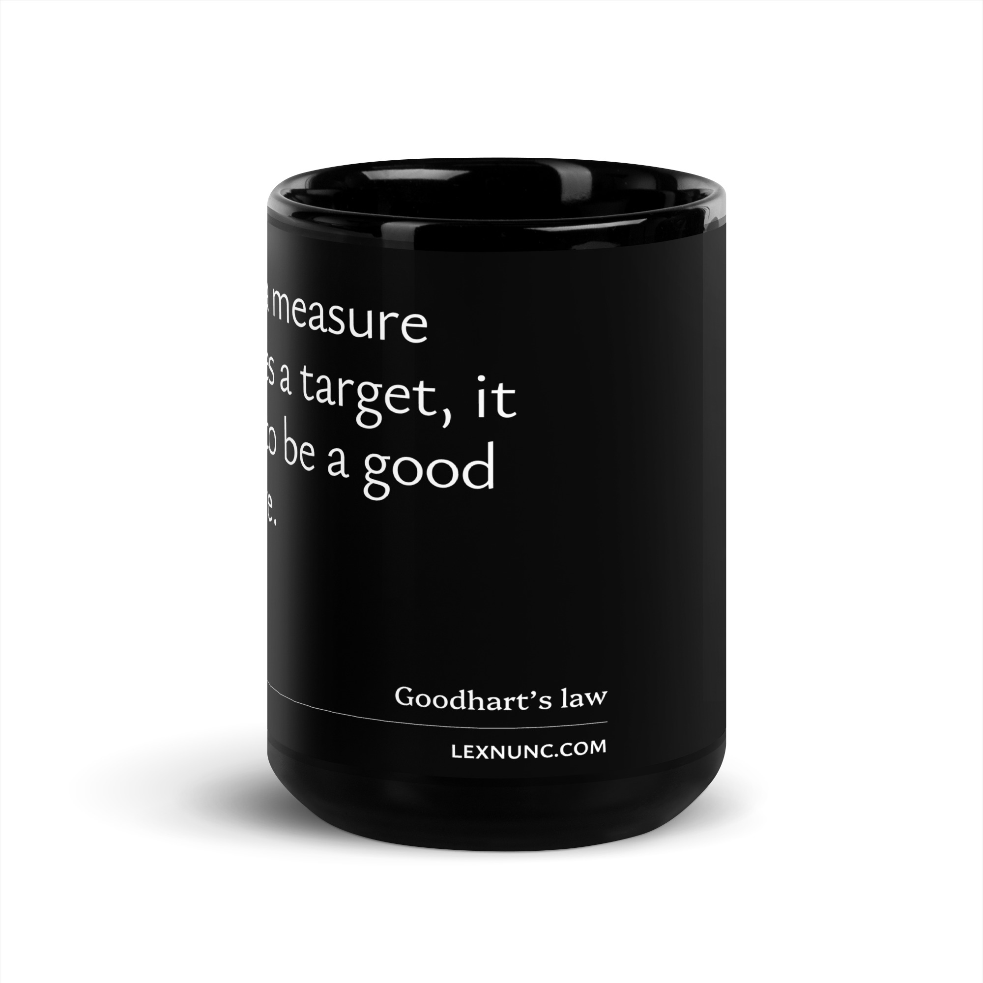 Goodhart's law black mug - Image 9