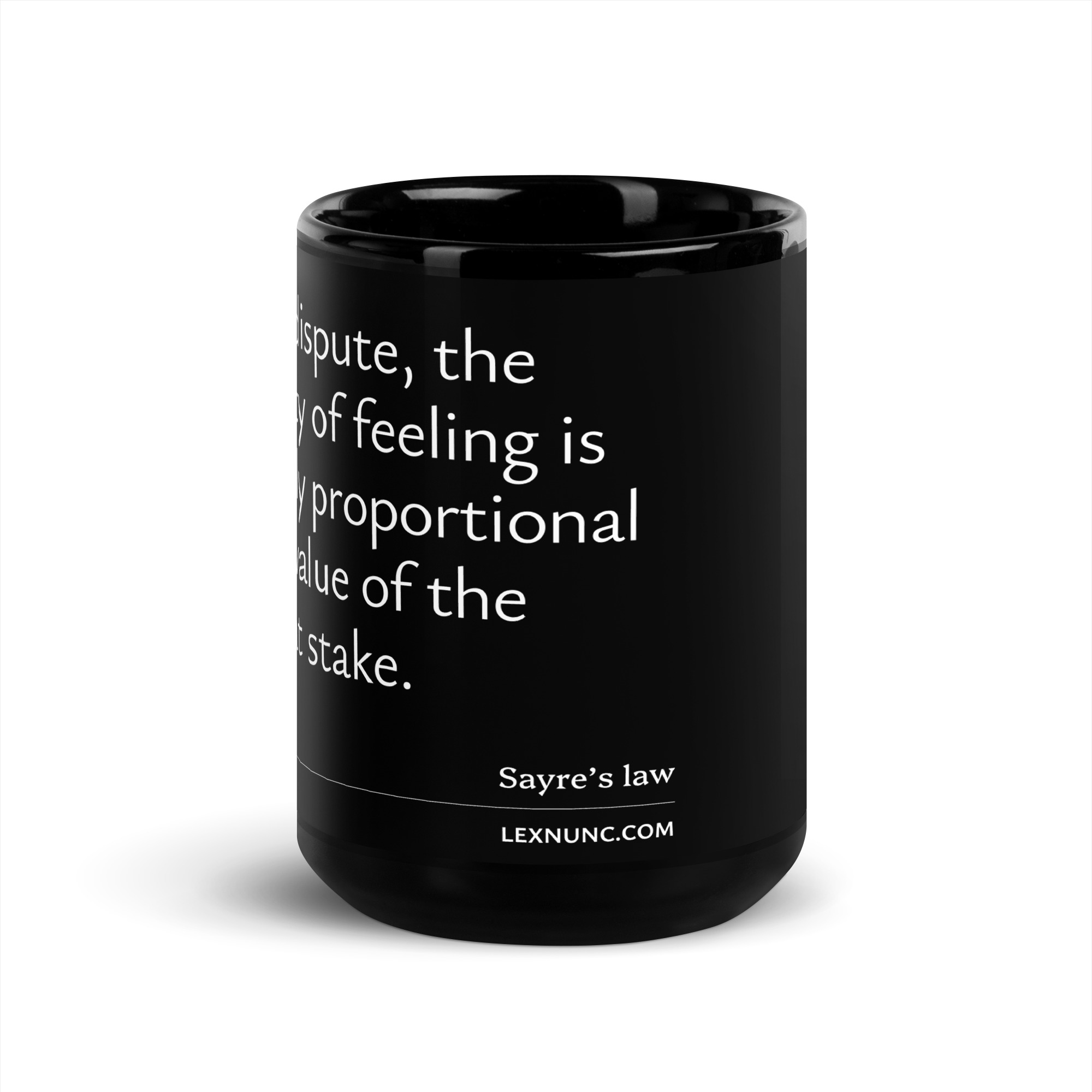 Sayre's law black mug - Image 6