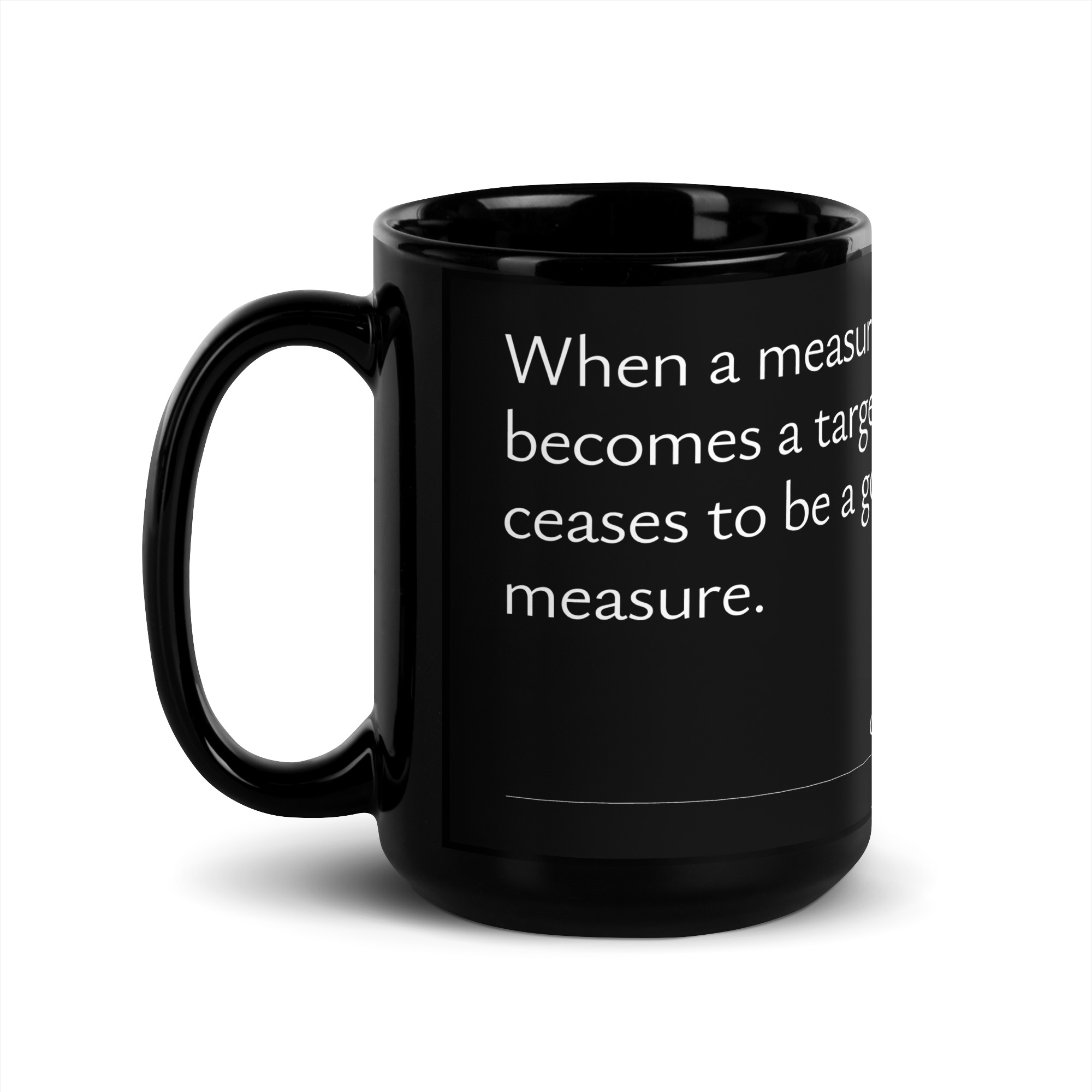 Goodhart's law black mug - Image 5