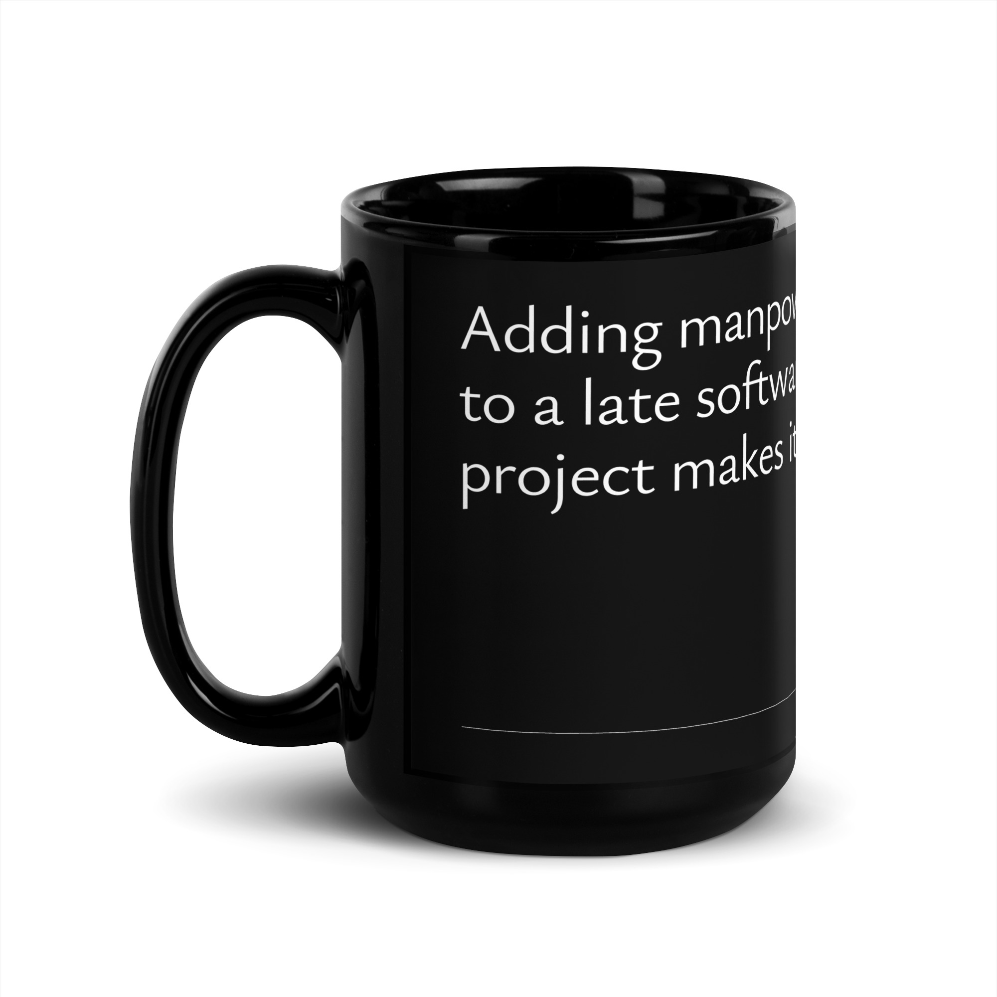 Brooks's law black mug - Image 4